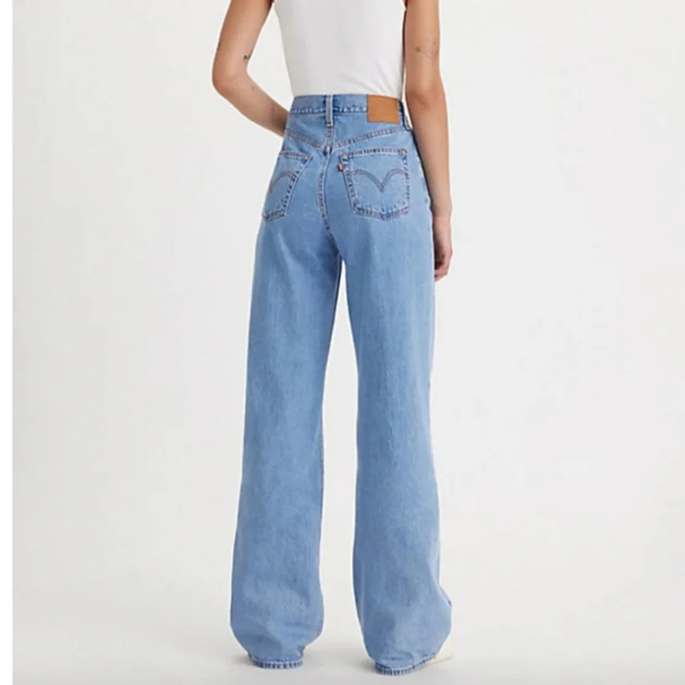 Levi's Ribcage Premium Wide Leg Blue Jeans
